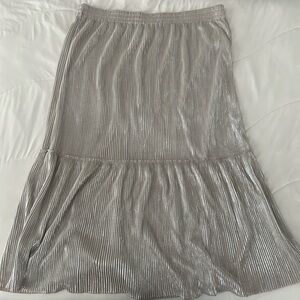 Silver Midi Skirt